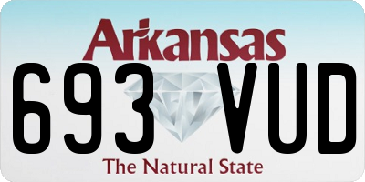 AR license plate 693VUD