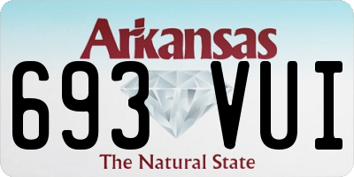 AR license plate 693VUI