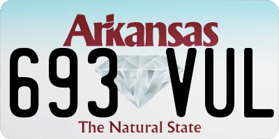 AR license plate 693VUL
