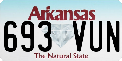 AR license plate 693VUN