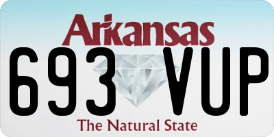 AR license plate 693VUP