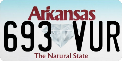 AR license plate 693VUR