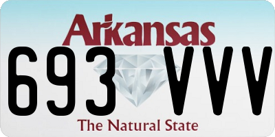 AR license plate 693VVV