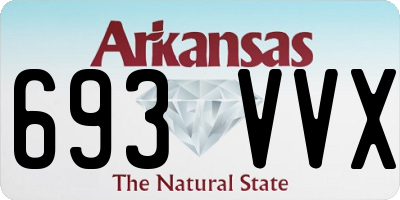 AR license plate 693VVX