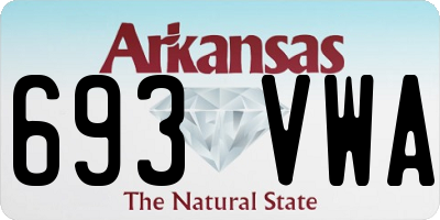 AR license plate 693VWA