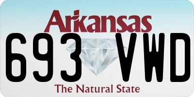 AR license plate 693VWD