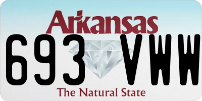 AR license plate 693VWW