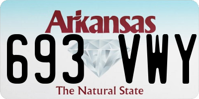 AR license plate 693VWY