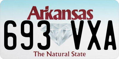 AR license plate 693VXA
