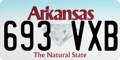 AR license plate 693VXB