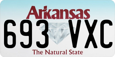 AR license plate 693VXC