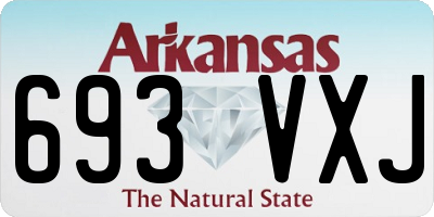 AR license plate 693VXJ