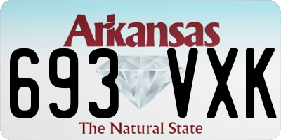 AR license plate 693VXK
