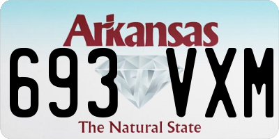 AR license plate 693VXM
