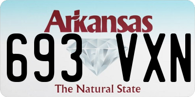 AR license plate 693VXN