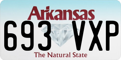 AR license plate 693VXP