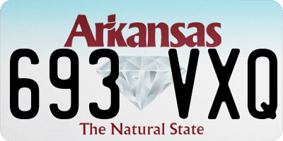 AR license plate 693VXQ