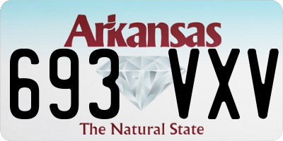 AR license plate 693VXV