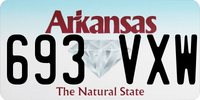 AR license plate 693VXW