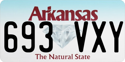 AR license plate 693VXY