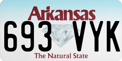 AR license plate 693VYK