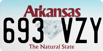 AR license plate 693VZY