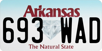AR license plate 693WAD