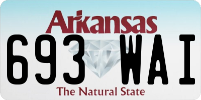 AR license plate 693WAI