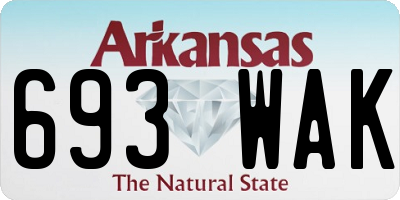 AR license plate 693WAK