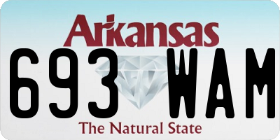 AR license plate 693WAM