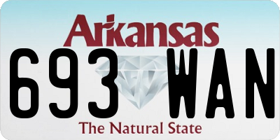 AR license plate 693WAN