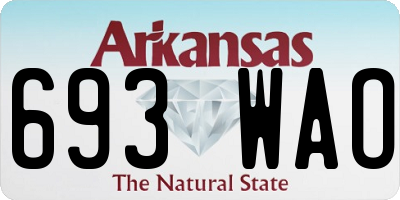AR license plate 693WAO