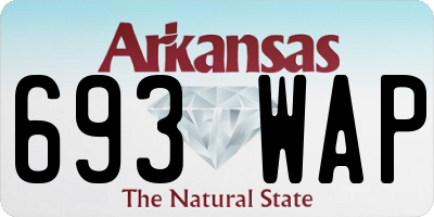 AR license plate 693WAP