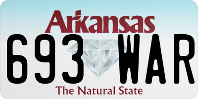 AR license plate 693WAR
