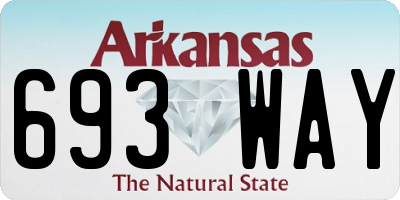 AR license plate 693WAY