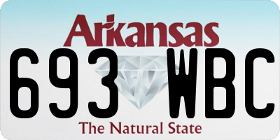 AR license plate 693WBC