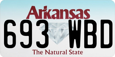AR license plate 693WBD