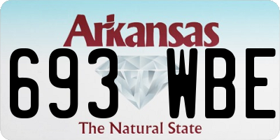 AR license plate 693WBE