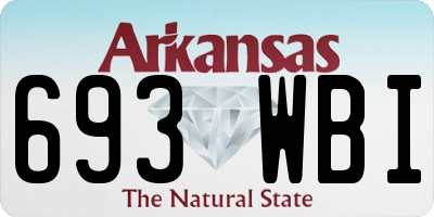 AR license plate 693WBI