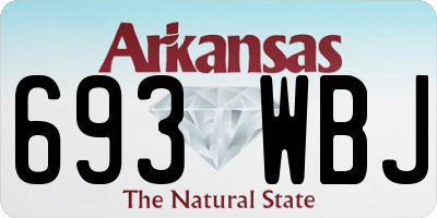 AR license plate 693WBJ