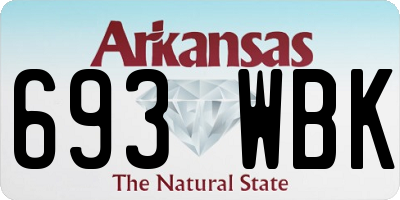 AR license plate 693WBK