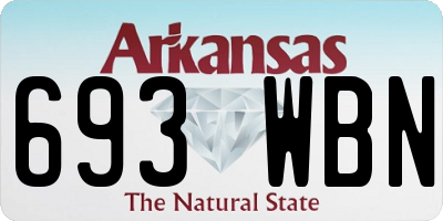 AR license plate 693WBN