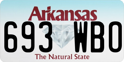 AR license plate 693WBO