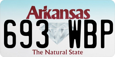 AR license plate 693WBP