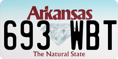 AR license plate 693WBT