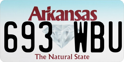 AR license plate 693WBU