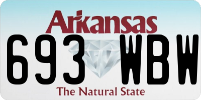 AR license plate 693WBW