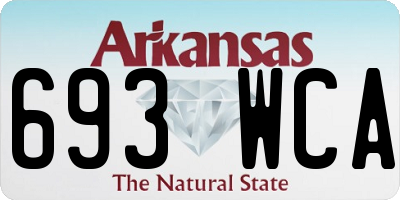 AR license plate 693WCA