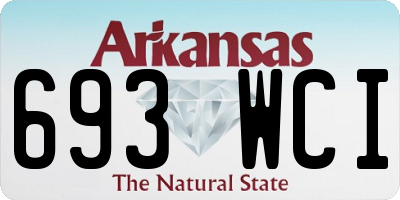 AR license plate 693WCI