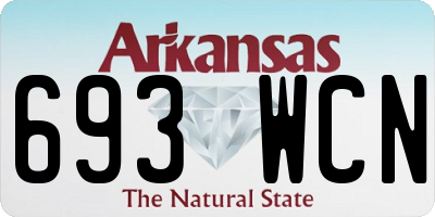 AR license plate 693WCN